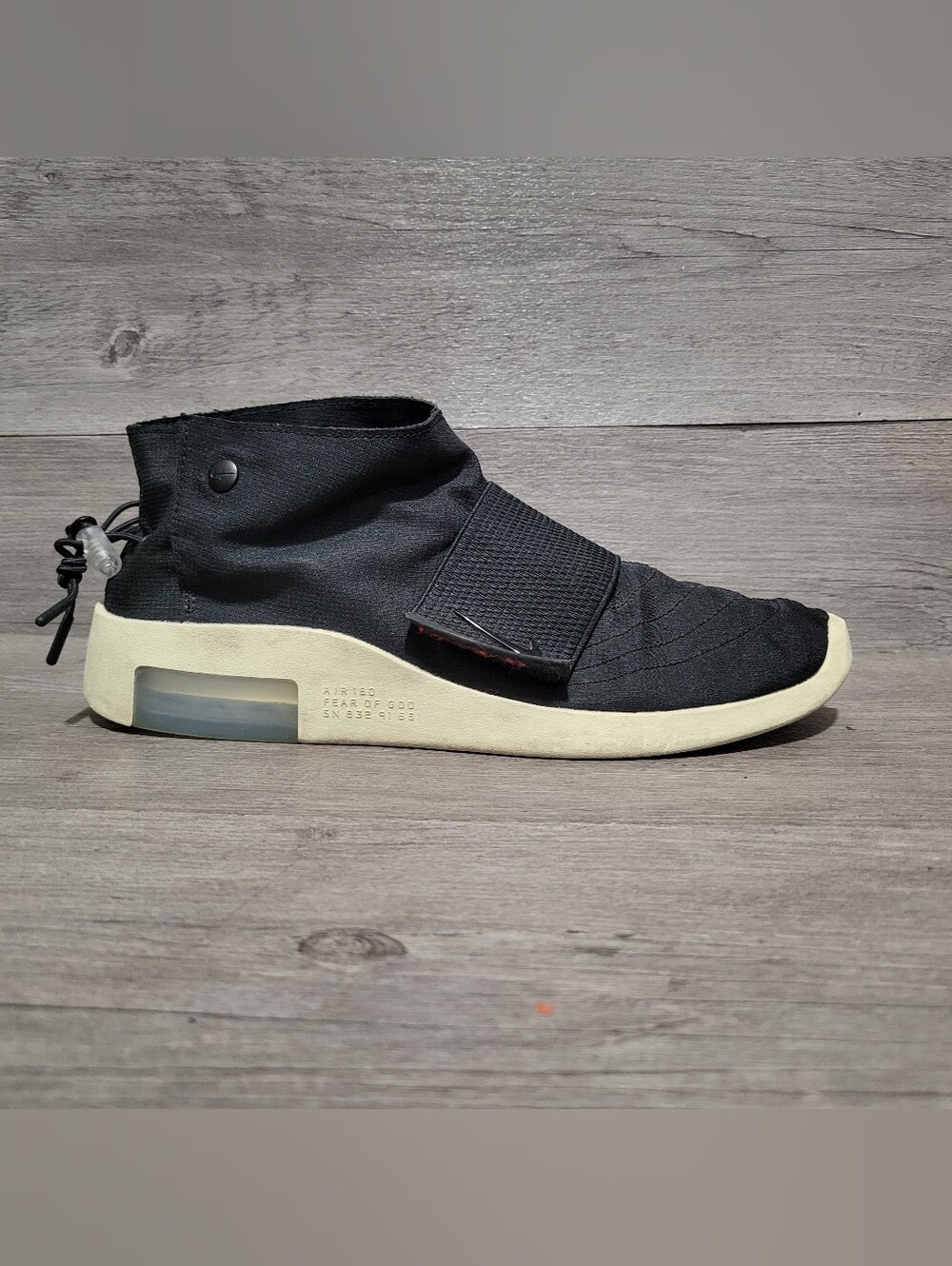 Nike Air Fear of God Moc Mens Size 11 AT8086-002 Black Sail Shoes